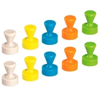 MAUL Kegelmagnete Ø 1, 2 x 1, 6 cm farbsortiert - 10 Stück