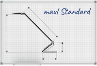 MAUL Whiteboards Whiteboard Raster 2x2cm 60x90 90, 0 x 60, 0 cm spezialbeschichteter Stahl weiß