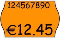 METO Preisauszeichner-Etiketten Etiket.orange Perm.26x16 18rol 26, 0 x 16, 0 mm leuchtorange