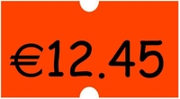 METO Preisauszeichner-Etiketten Etiket.Perm.orange 22x12 18ro. 22, 0 x 12, 0 mm leuchtorange