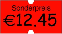 METO Preisauszeichner-Etiketten Etiket.rot Perm.22x12 18rollen 22, 0 x 12, 0 mm leuchtrot
