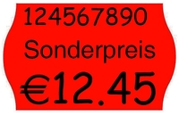 METO Preisauszeichner-Etiketten Etiket.rot Perm.26x16 18rollen 26, 0 x 16, 0 mm leuchtrot
