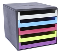 M&M Schubladenboxen Schubladenbox grau/bunt 30057680 DIN A4 28, 4 x 35, 9 x 26, 0 cm