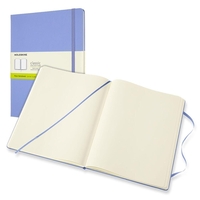 MOLESKINE Notizbuch Notizbuch A4 blanko blau HC ca. DIN A4 blanko hortensienblau