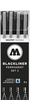 MOLOTOW Fineliner Blackliner 0.6 + 0.5 + 0.7 + 1.0 mm Schwarz