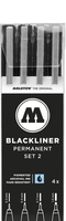 MOLOTOW Fineliner Blackliner 0.6 + 0.5 + 0.7 + 1.0 mm Schwarz