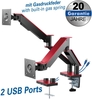 MyWall HL 25-2 Vollbeweglicher Tischhalter für Flachbildschirme 43 cm (17") - 89 cm (35") mit Gasdruckfeder