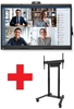 NEC MultiSync WD551 Windows Collaboration Display 138, 8 cm 55 Zoll inkl. Neomounts FL55-875BL1 motorischer Rollwagen