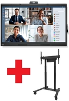 NEC MultiSync WD551 Windows Collaboration Display 138, 8 cm 55 Zoll inkl. Neomounts FL55-875BL1 motorischer Rollwagen
