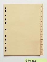 neutral Register Papier-Register 1-10 10x Vf A4 chamois