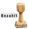 neutral Textstempel Textstempel "Bezahlt" natur