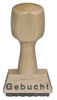 neutral Textstempel Textstempel "gebucht" natur