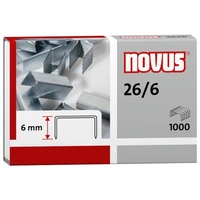 novus Heftklammern 26/6 - 6 mm - Packung mit 1.000 Stück