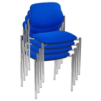 Nowy Styl Besucherstühle Besucherstuhl blau/G:chrom/4 Blau