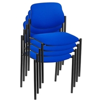 Nowy Styl Besucherstühle Besucherstuhl blau/G:schwarz/4 Blau