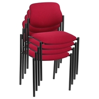 Nowy Styl Besucherstühle Besucherstuhl bordeaux/G:sch/4 Rot