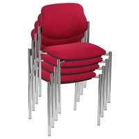 Nowy Styl Besucherstühle Besucherstuhl borde./G:chrom/4 Rot