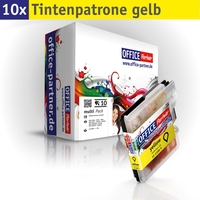 OFFICE-Partner Premium Tinte alternativ zu Brother LC1100 Y - 10er Set (gelb)