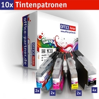 OFFICE-Partner Premium Tinte alternativ zu Brother LC1240 -10er Set