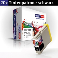 OFFICE-Partner Premium Tinte alternativ zu Brother LC970 / LC1000 BK - 20er Set (schwarz)