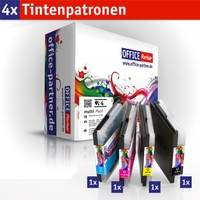 OFFICE-Partner Premium Tinte alternativ zu Brother LC980 / LC1100 - 4er Set