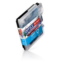 OFFICE-Partner Premium Tinte alternativ zu Brother LC980 / LC1100 C - cyan