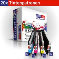 OFFICE-Partner Premium Tinte alternativ zu Brother LC985 - 20er Set