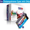 OFFICE-Partner Premium Tinte alternativ zu Canon PGI-1500XLC - 5er Set cyan