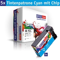 OFFICE-Partner Premium Tinte alternativ zu Canon PGI-1500XLC - 5er Set cyan