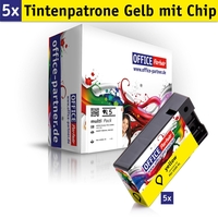 OFFICE-Partner Premium Tinte alternativ zu Canon PGI-1500XLY - 5er Set (gelb)