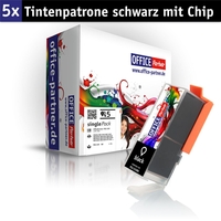 OFFICE-Partner Premium Tinte alternativ zu Canon PGI-550XL PBK - 5er Set (pigmentschwarz)