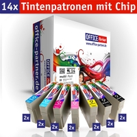 OFFICE-Partner Premium Tinte alternativ zu Epson T0807 - 14er Set