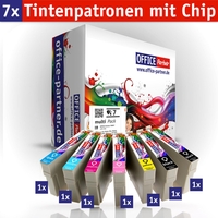 OFFICE-Partner Premium Tinte alternativ zu Epson T0807 - 7er Set