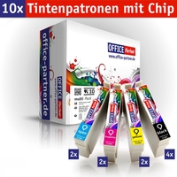 OFFICE-Partner Premium Tinte alternativ zu Epson T1285 - 10er Set