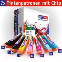 OFFICE-Partner Premium Tinte alternativ zu Epson T2438 - 7er Set
