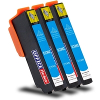 OFFICE-Partner Premium Tinte alternativ zu Epson T3362 / 33XL C - 3er Set (cyan)