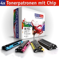 OFFICE-Partner Premium Toner alternativ zu Brother TN135 - 4er Set