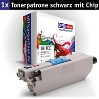 OFFICE-Partner Premium Toner alternativ zu OKI C301 / C321 BK - schwarz