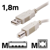 OFFICE-Partner Premium USB-Kabel 1, 8m grau