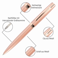ONLINE® Kugelschreiber Kugelschreiber Eleganza Rose 0.6 mm Schwarz