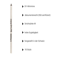ONLINE® Kugelschreibermine Mini-Kullimine D1,  M sz,  10er keine Herstellerangabe kein Wert M (mittel) Schwarz