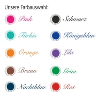 ONLINE® Tintenpatronen für Füller Kombi-Tintenpatr. türkis,  5er türkis-blau