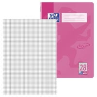 OXFORD Schulhefte Oxford Heft A4 kar. 2RD rosa kariert DIN A4 16