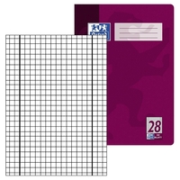 OXFORD Schulhefte Oxford Heft A4 kar.RD pflaume kariert DIN A4 16
