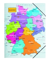 PAGNA Eckspanner Gummizugmappe A3 Deutschland A3 Deutschlandkarte