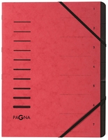 PAGNA Ordnungsmappe Pagna Ordnungsmappe 7tlg.rot DIN A4 7-Fach Rot