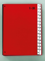 PAGNA Pultordner Pultordner 1-31 rot DIN A4 32 Taben rot