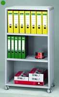 PAPERFLOW Bürowagen Rollregal Mobil 3 Oh lichtgr. 65, 1 x 33, 0 x 124, 6 cm lichtgrau