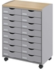 PAPERFLOW Bürowagen Rollwagen 16 Schübe grau/buche 55, 2 x 35, 0 x 74, 5 cm grau
