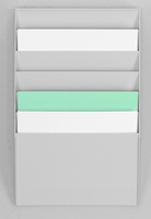 PAPERFLOW Wandprospekthalter Sortiertafel 6 Fä. grau DIN A4 6-Fach Grau